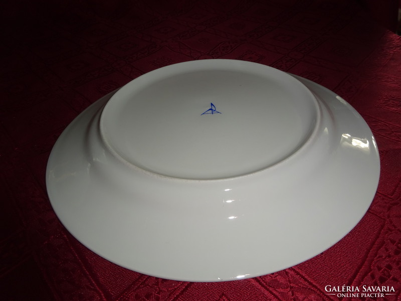 Lowland porcelain flat plate, gold edged, diameter 24 cm. He has!