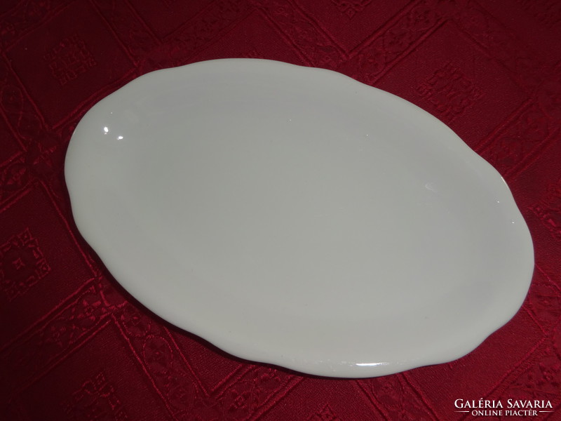 Zsolnai porcelain, white oval bowl with antique shield seal. He has!
