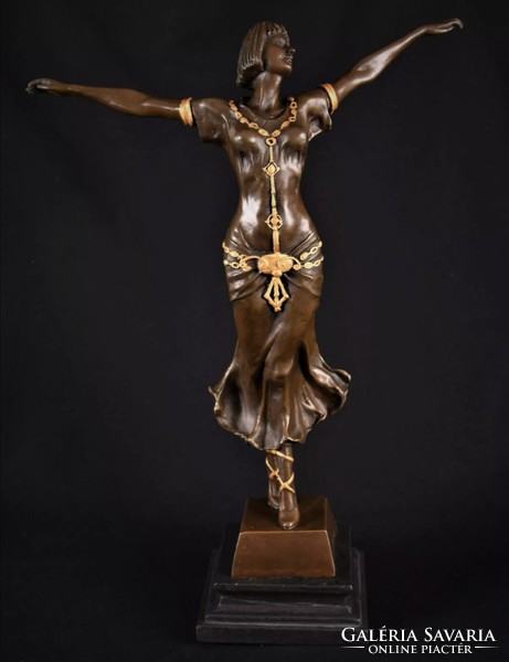 Dancer - art deco bronze statue