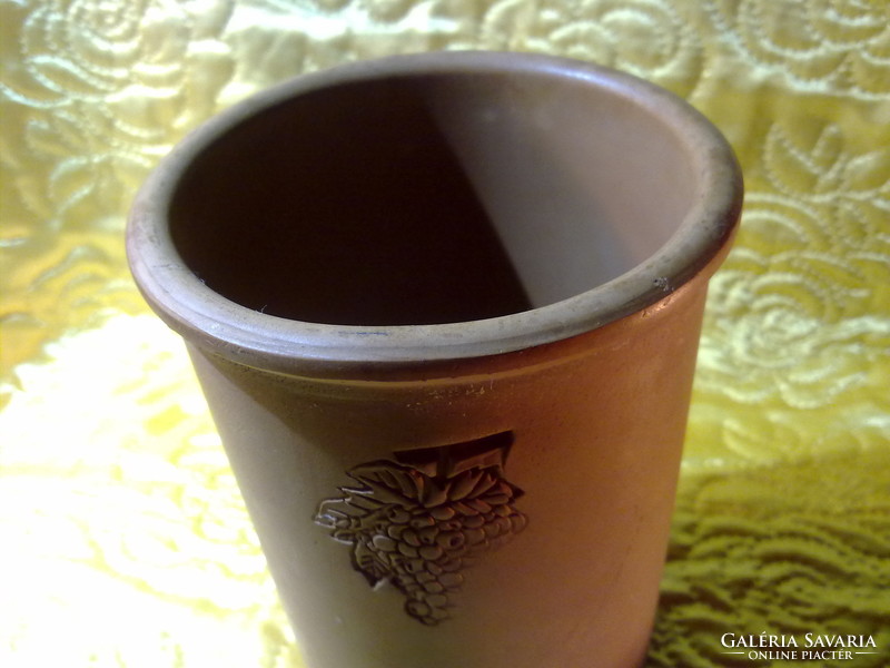 Terracotta ceramic wine and champagne cooler unglazed vessel holder