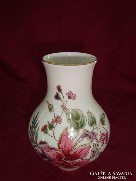 Porcelain vase from Zsolnay, marked 9566/1989. Painter: gal m. He has!