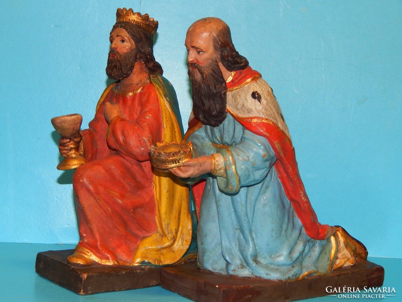 23 cm terracotta Nativity figures in good condition from the xx. No. From the beginning