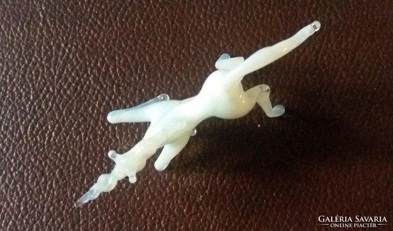 Fehér Unikornis, Egyszarvú, üvegből készített figura kézi munka