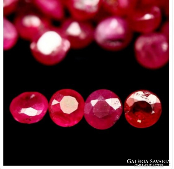 Malagasy ruby gemstones 52 pcs 2,2mm (9.08Ct)
