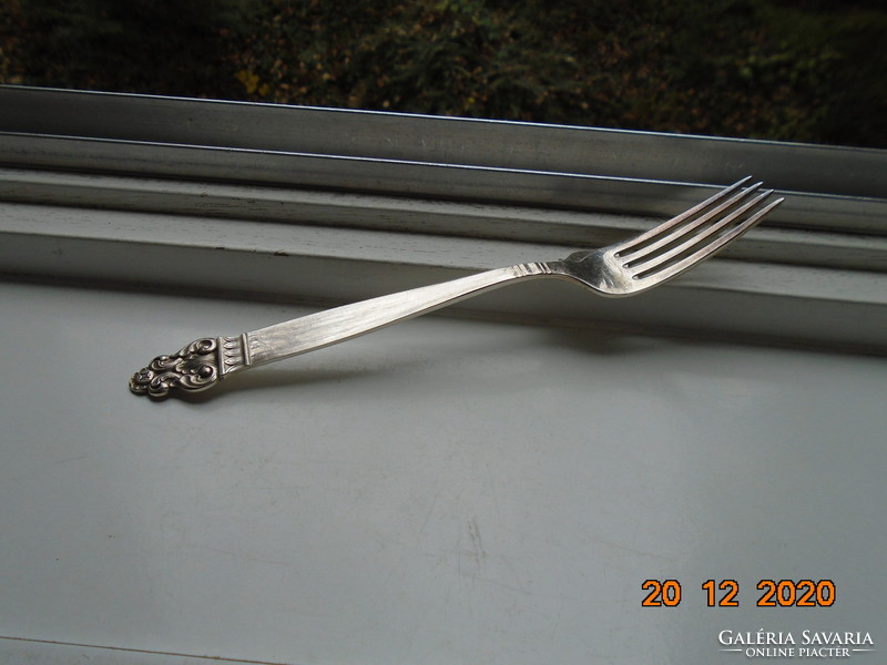 Norwegian silver plate fork with otter pattern