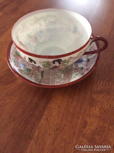 Japán tojáshéj porcelán csésze+alj P309