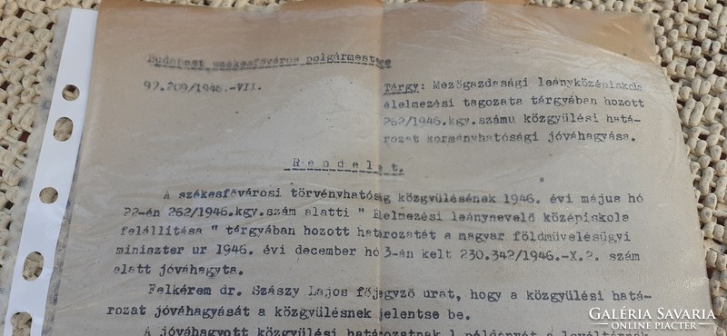 Local Government Decree of 1947 (Budapest)
