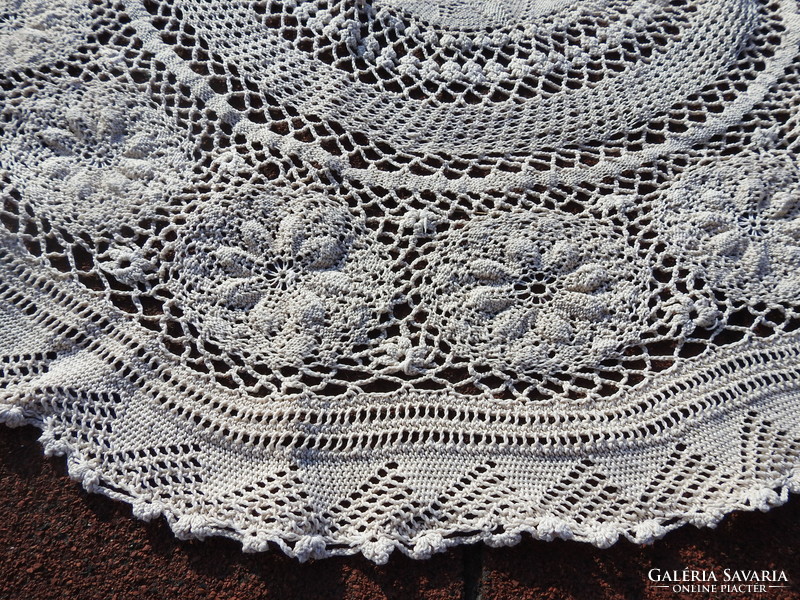 Handmade crochet tablecloth