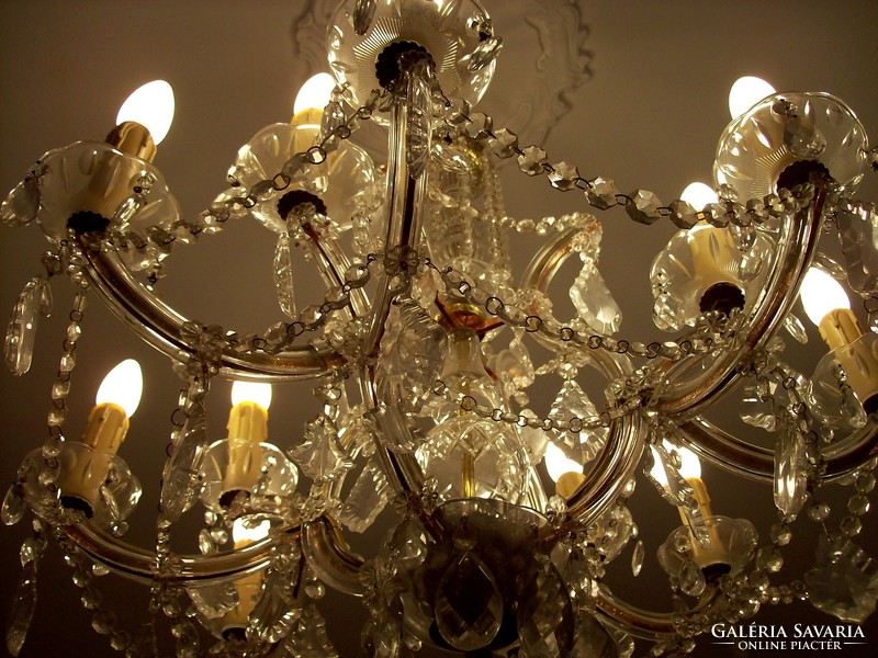Beautiful 12 arm crystal chandelier