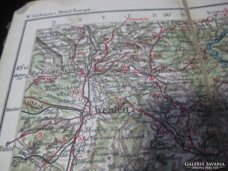 Régi osztrák térkép , Taus   környéke  39 x 31 cm  jó állapot