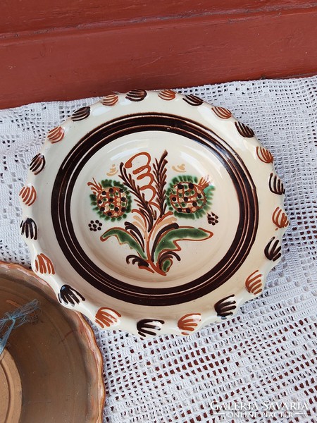 Ceramic wall plate from Karcag, wall plates folk things peasant decoration ornament collectibles