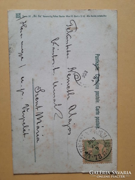 Antik levelezőlap, képeslap, üdvözlőlap, 1903