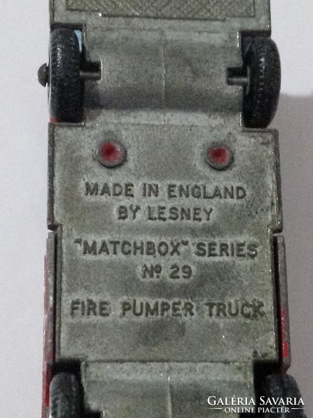 Matchbox Fire pumper Truck kisteher autó. 