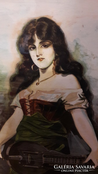 "Lány nyenyerével" kép, festmény