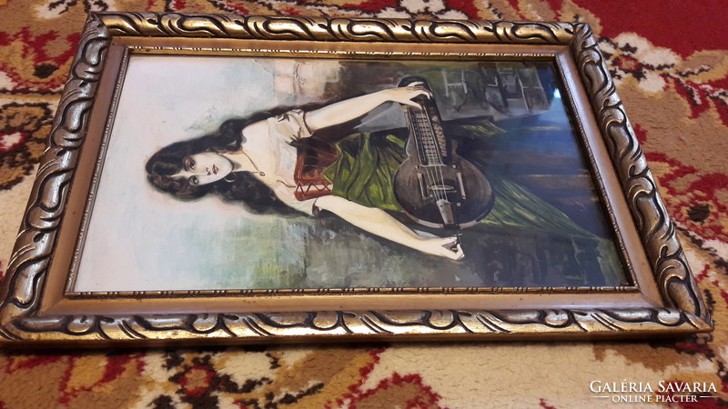 "Lány nyenyerével" kép, festmény