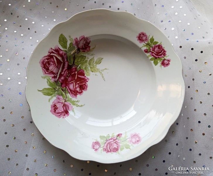 Régi Zsolnay rózsás tányér 