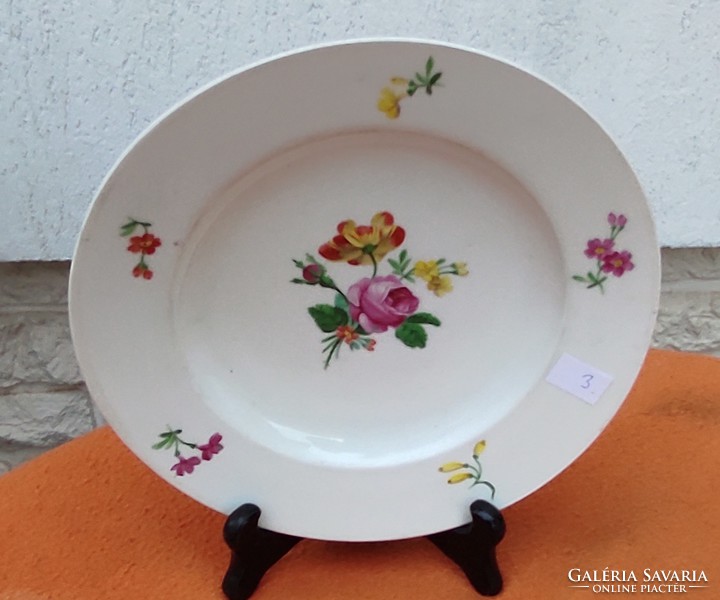 Lezáraztam Altwien, excellent plate with Viennese rose pattern, 1808, wood. Hand-painted xlx. Century, collection