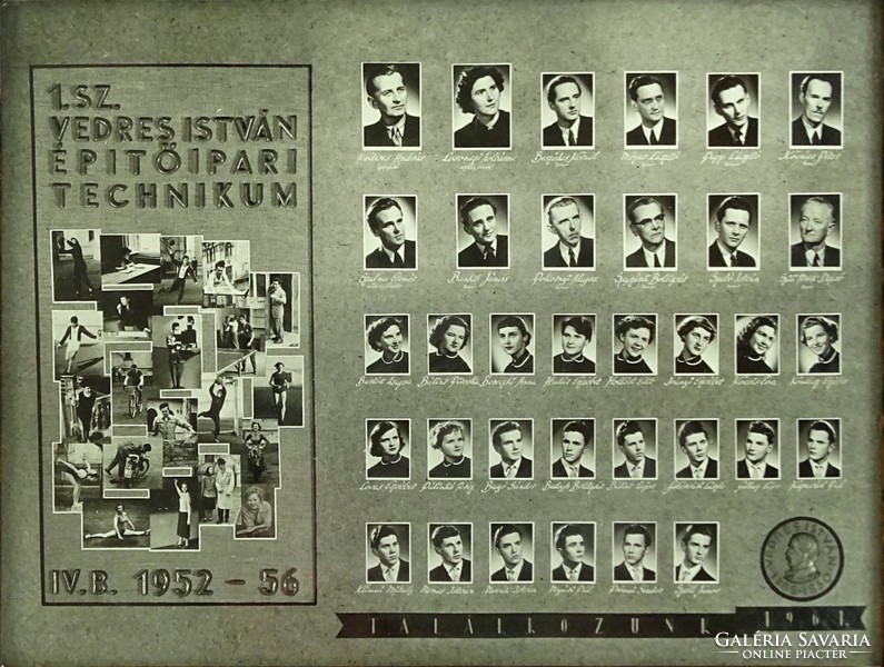 0L908 Régi SZEGEDI VEDRES tablókép 1952-56
