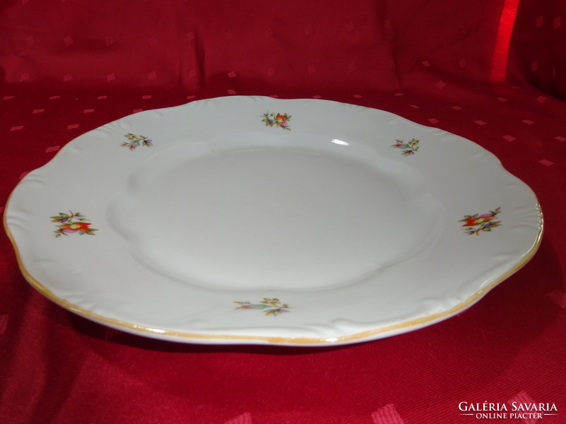 Zsolnay porcelain antique flat plate with shield seal and yellow border. He has!