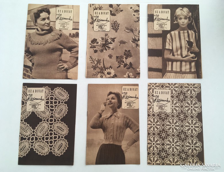 This is the fashion, 1960. 6 needlework supplements (February, March, April, June, October, November)