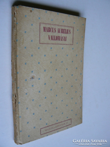 MARCUS AURELIUS VALLOMÁSAI , VAJDA LÁSZLÓ 1942, KÖNYV KÖZEPES ÁLLAPOTBAN