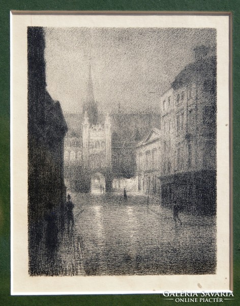 Thomas Robert Way (1861-1913): exterior, 1899 - antique, original lithography