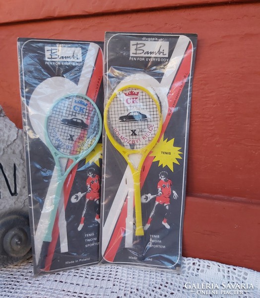 Retro original packaging toy bambi tennis racket with small sized nostalgia pieces