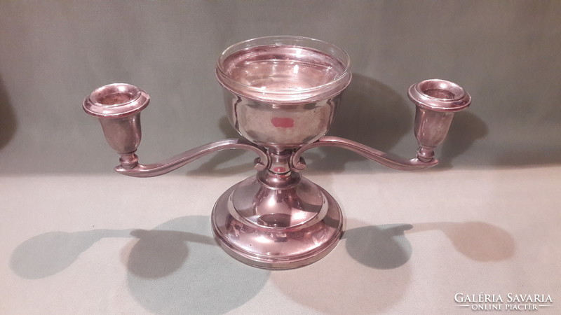 Silver-plated candle holder with fragrance part