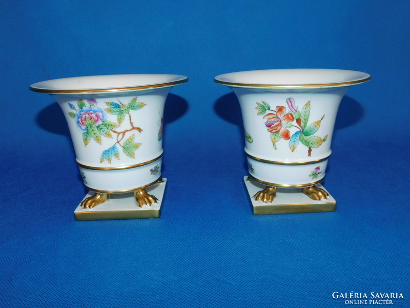 Pair of Herend Victoria claw vases