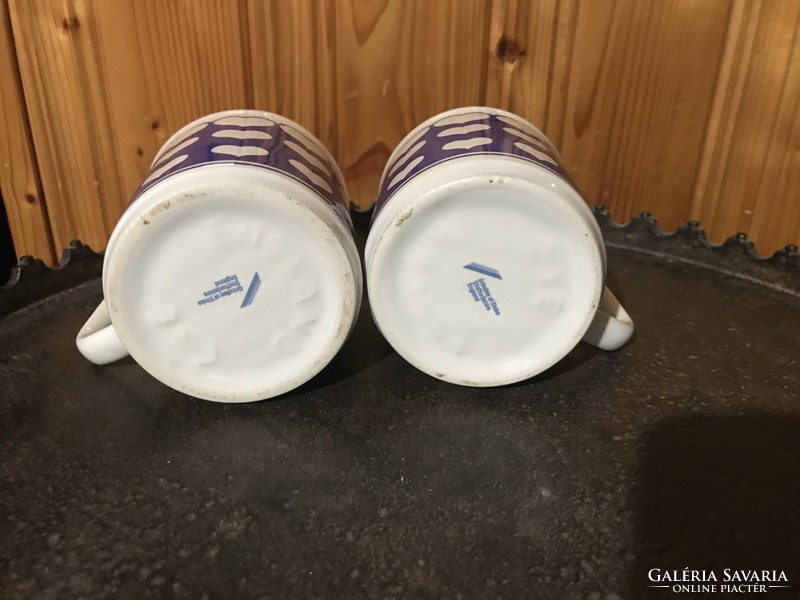 2 db angol Staffordshire England szíves porcelán csésze bögre 