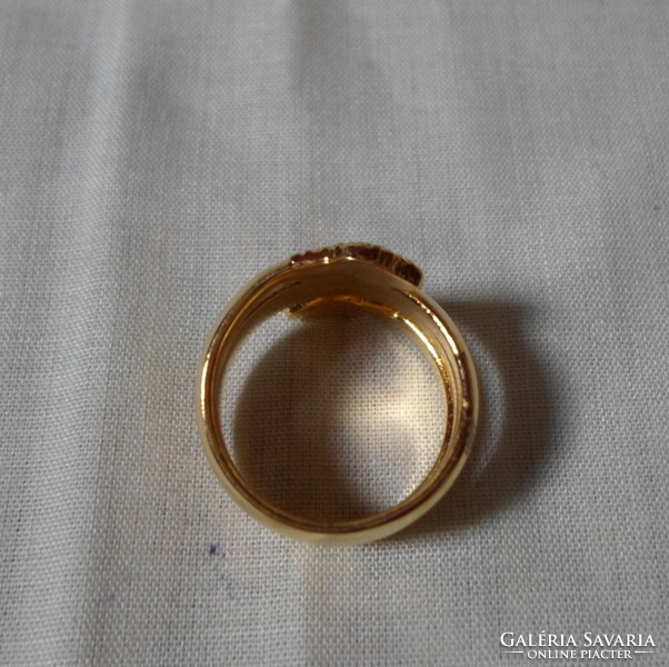 Retro sálgyűrű 1. (arany színű fém, kígyó)
