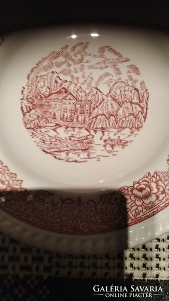 Pink English style report plate deep