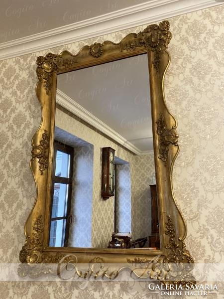 Huge Biedermeier-neo-baroque mirror