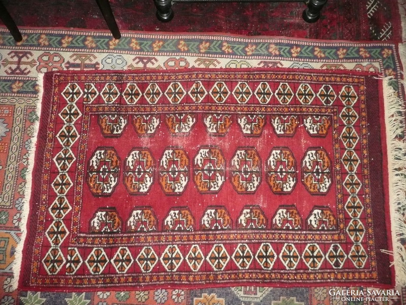 Antique, guaranteed hand-knotted, Persian carpet, western Turkestan-tekke around 1940