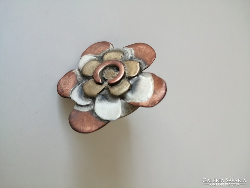 Virág kézműves ezüst gyűrű