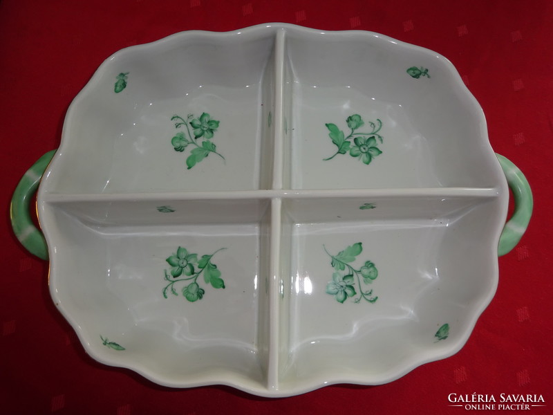 Herend porcelain, antique four-piece tray, size 29 x 23.5 x 5 cm. He has!