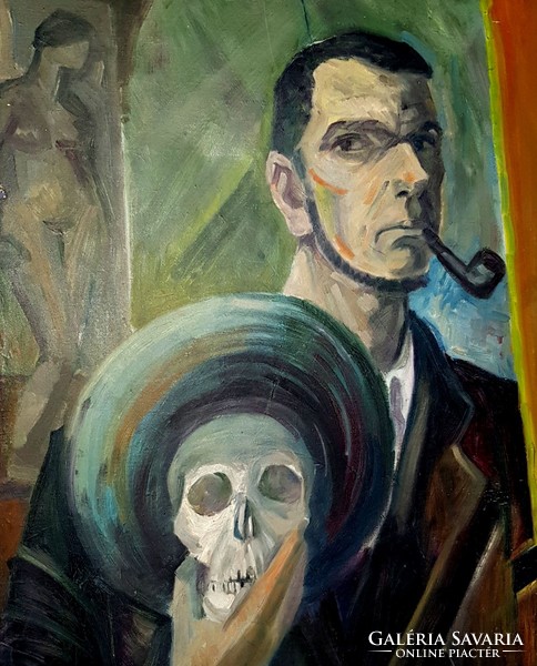 Szobotka Imre(1890-1961) - Hamlet olajfestmény
