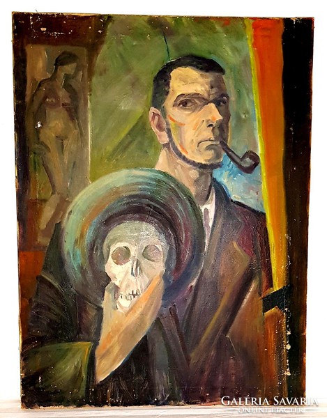 Szobotka Imre(1890-1961) - Hamlet olajfestmény