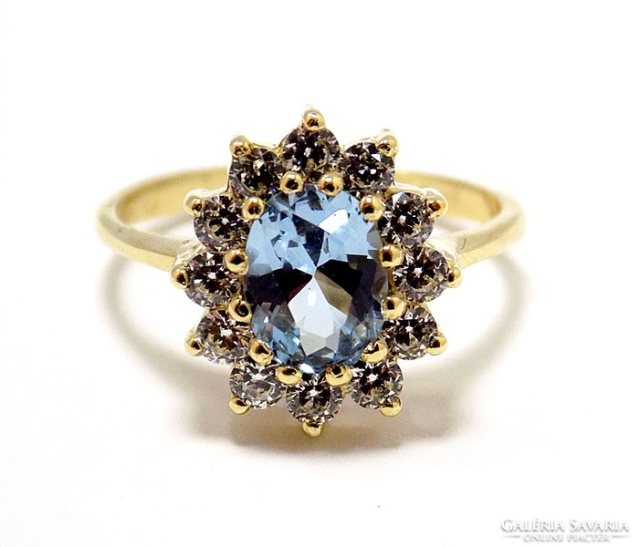 Kék köves arany gyűrű (ZAL-Au95126)