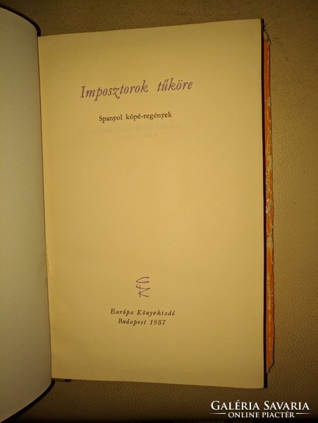  Imposztorok tűköre Spanyol kópé-regények  1957