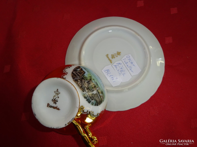 Oscar schaller bavaria german porcelain, antique coffee cup + placemat. He has!