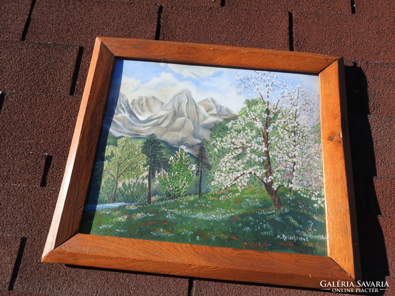 Spring among the mountains _ marked painting