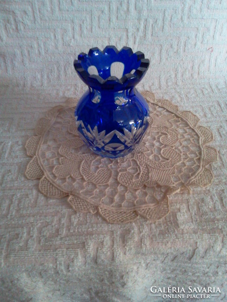 Crystal vase night blue