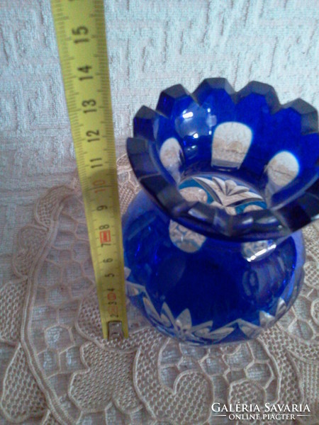 Crystal vase night blue