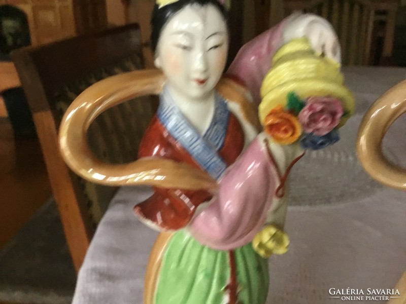 Geishas, 25 cm, in immaculate condition, Chinese (ga) pieces/9800