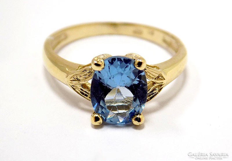 Blue spinel stone gold ring (zal-au95629)