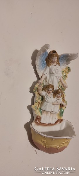 Nagy méretű,Angyalok  figuràlis szobros Szenteltvíztartó, Szentelő biszkvit  Házi àldàs.