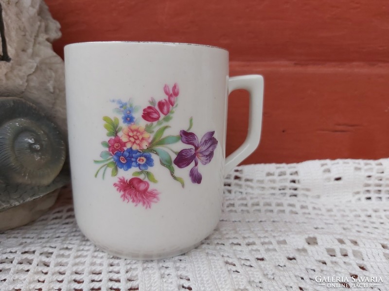 Beautiful zsolnay floral mug nostalgia village peasant decoration collector beauty