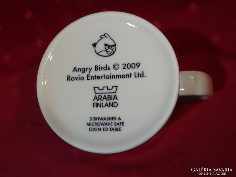 Finnish porcelain mug with angry birds patterns. Angry birds. Its diameter is 9 cm. He has!