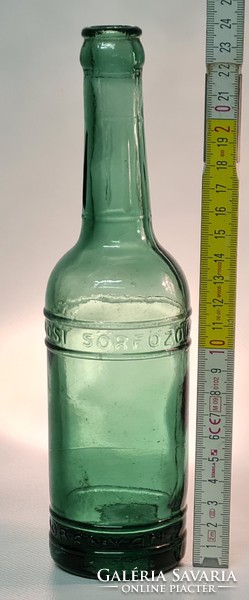 "Fővárosi Sörfőző R.T. Kőbányán 0.25l" világoszöld sörösüveg (1545)